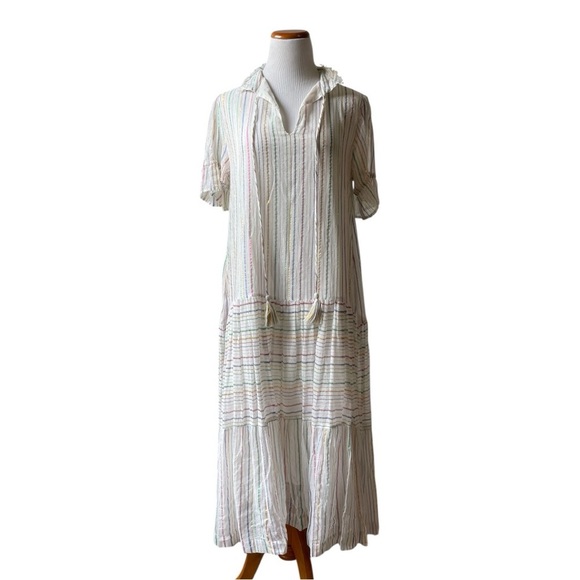 Apiece Apart Striped Metallic Maxi Dress Size 4 - Picture 1 of 14